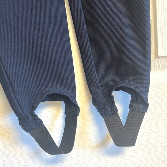 NWT LOFT navy blue stirrup pants pull-on studded accent minimalist preppy MP - Picture 5 of 10